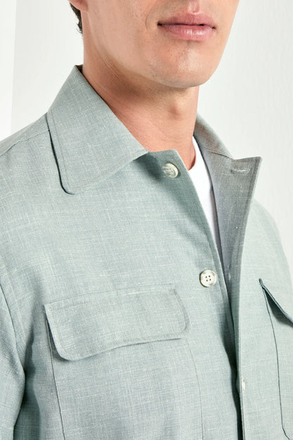 Light green overshirt - Made in Italy