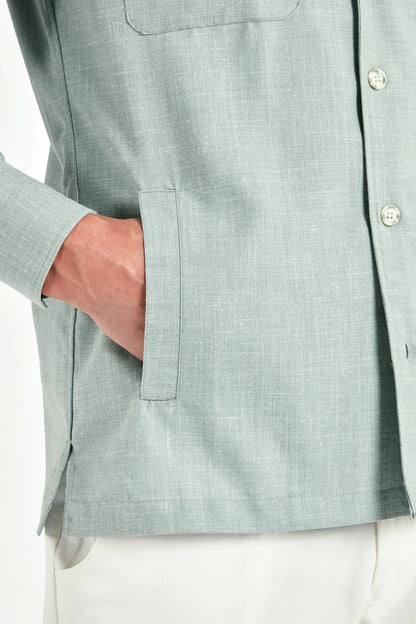 Light green overshirt - Made in Italy