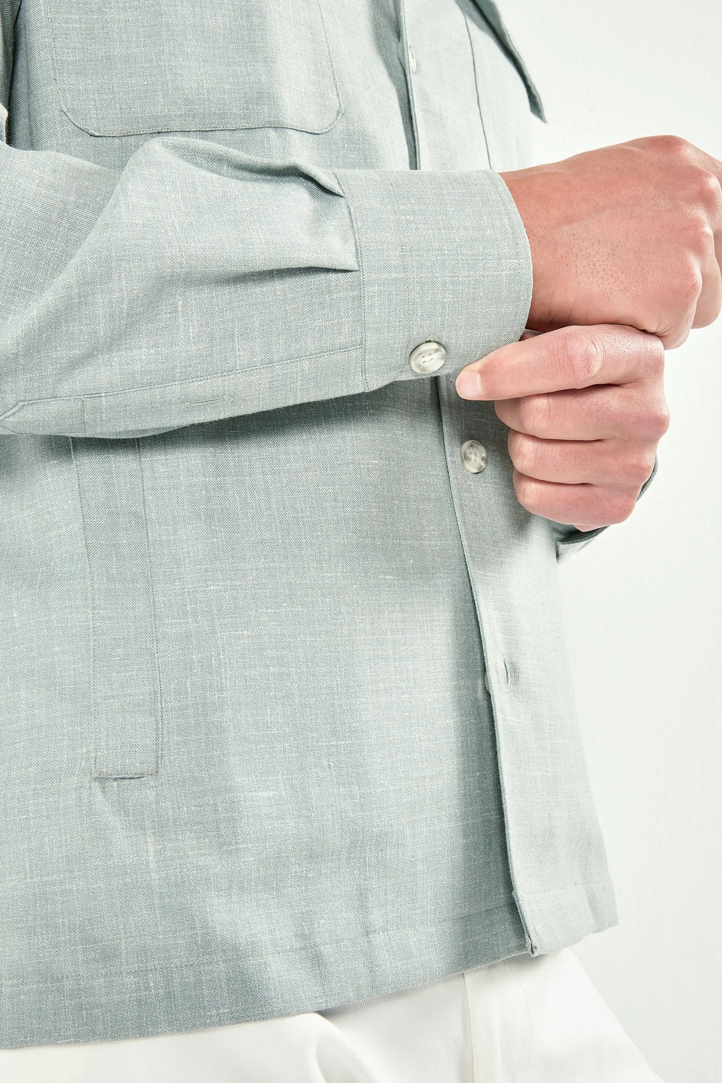 Light green overshirt - Made in Italy