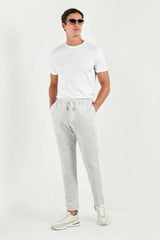 Light grey jersey jogger pants - Made in Italy