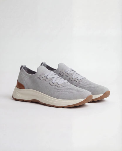 Light grey knitted sneakers - Made in Italy