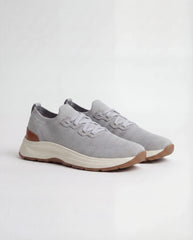 Light grey knitted sneakers - Made in Italy