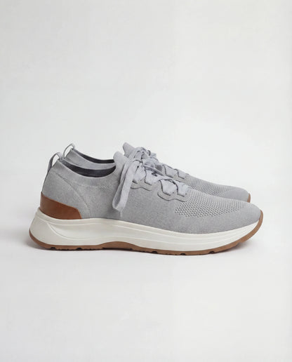 Light grey knitted sneakers - Made in Italy