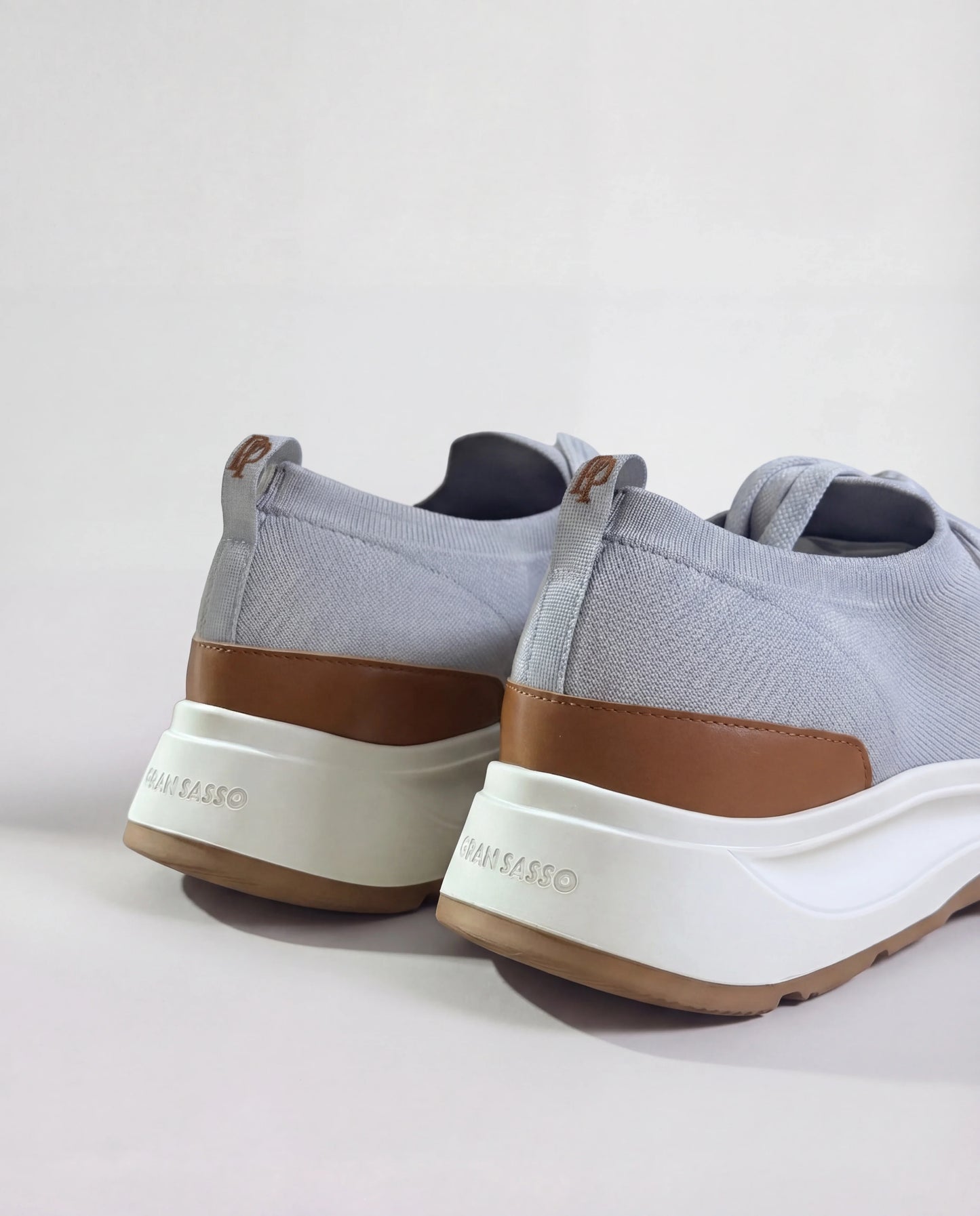 Light grey knitted sneakers - Made in Italy