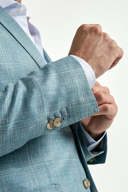 Light teal Neapolitan jacket - Made in Italy