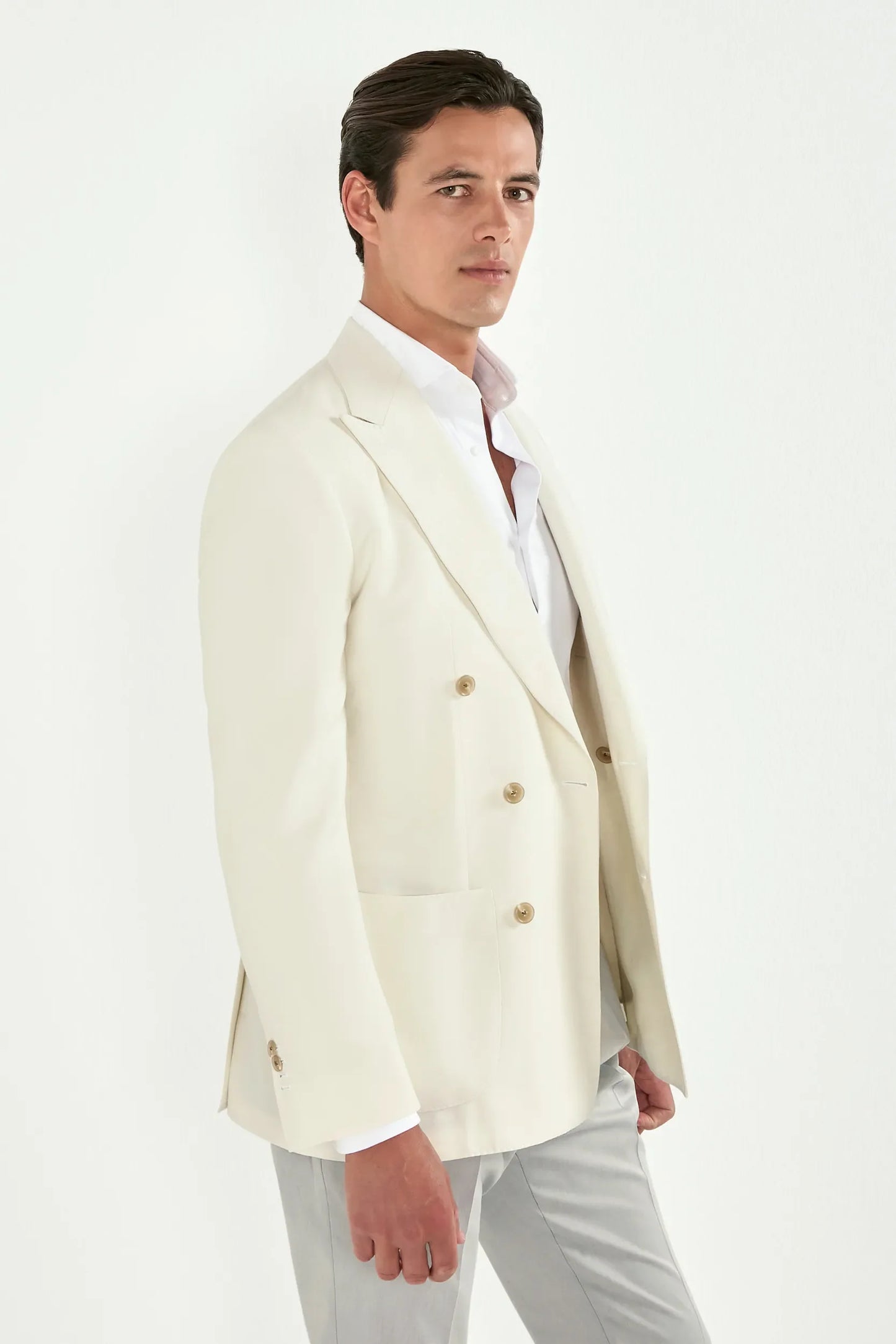Off-white double breasted jacket - Made in Italy