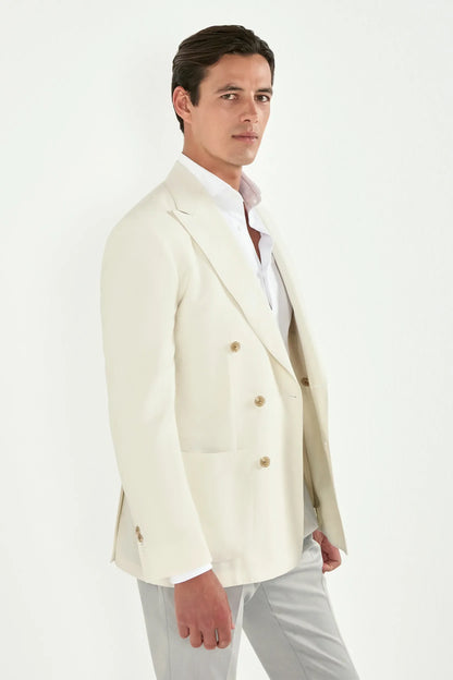 Off-white double breasted jacket - Made in Italy