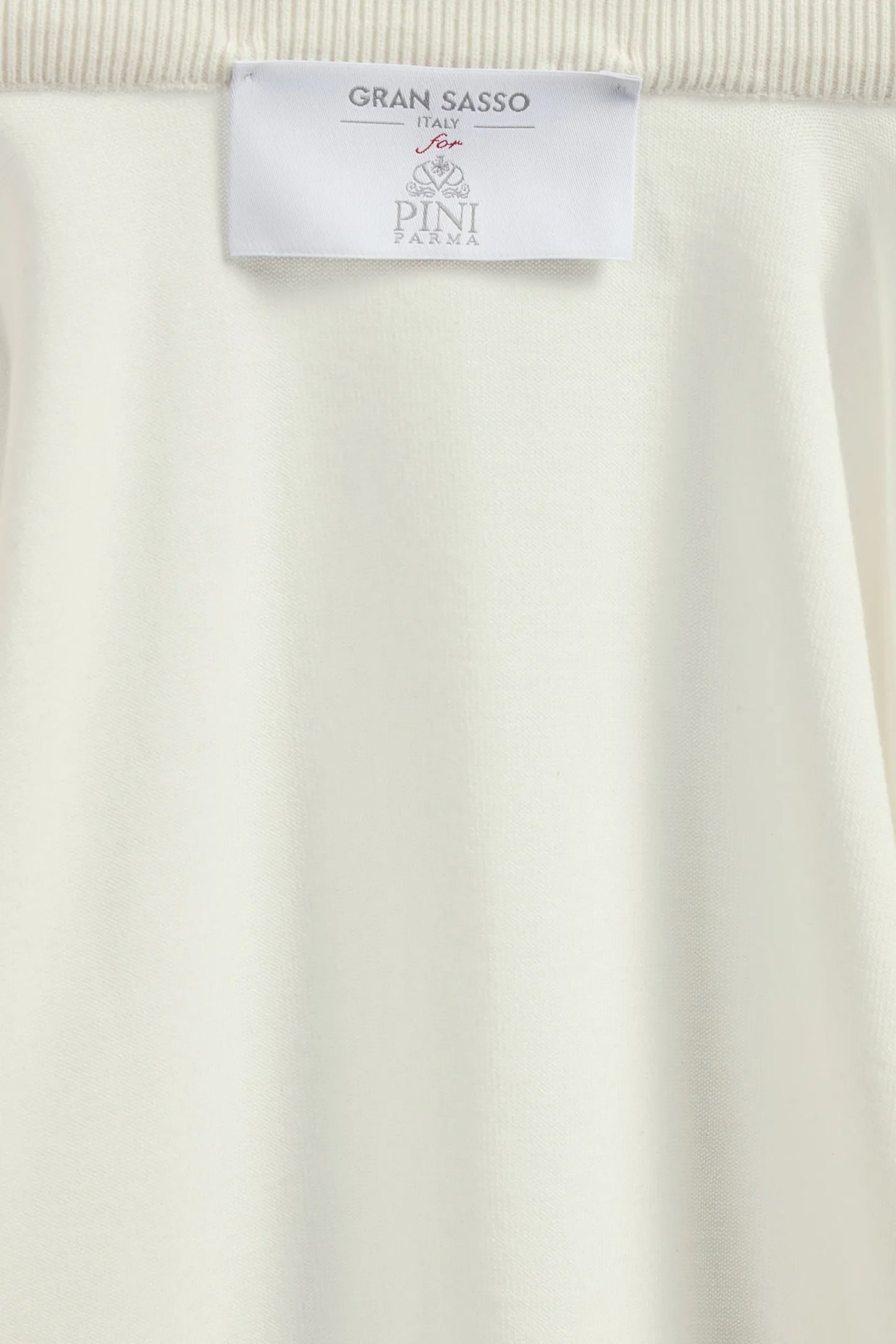 Off-white knit & nylon full zip - Made in Italy