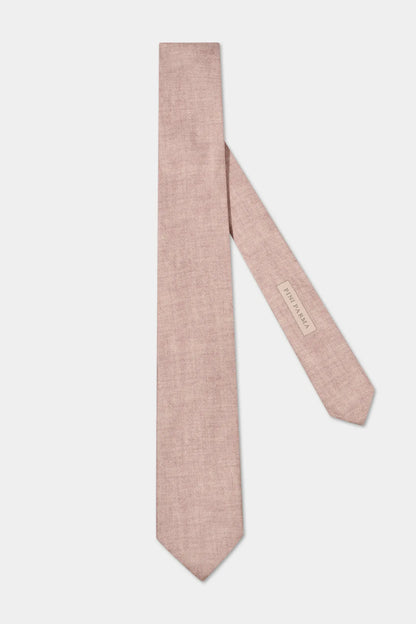 Old rose printed silk tie - Made in Italy