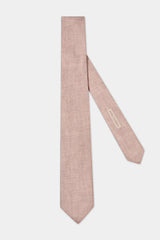 Old rose printed silk tie - Made in Italy