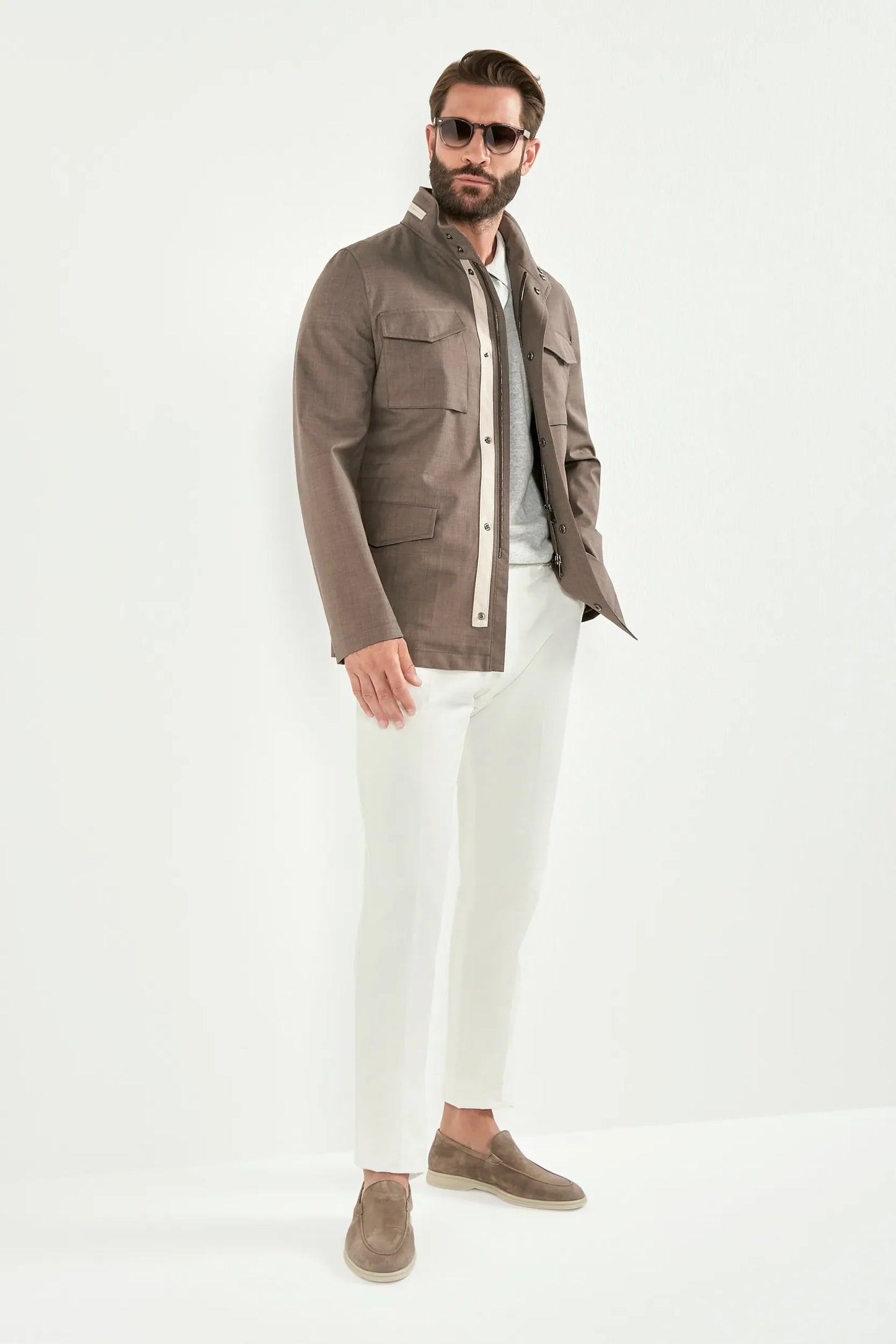 Tobacco field jacket - Made in Italy