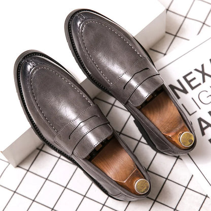 Italian Luxury Brand Loafers Men's Yellow and White Color Leather Shoes Slip-on Fashion Thick Sole Casual Shoes Wedding Moccasin