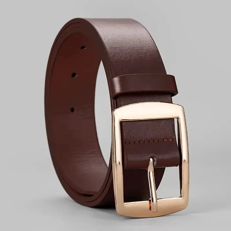 Novo cinto de luxo masculino em couro PU com fivela de metal, de alta qualidade, de marca famosa e com design exclusivo. Ideal para usar com calças jeans e tamanhos grandes.