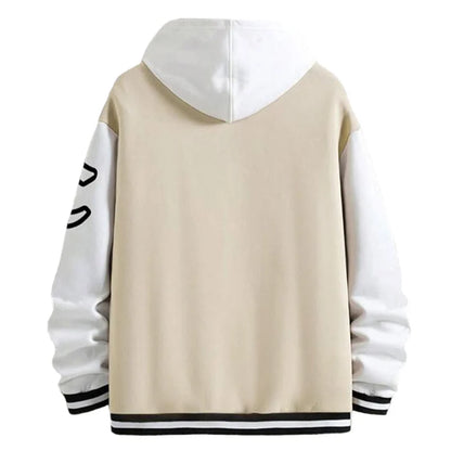 Jaqueta Masculina Manga Longa O-Gola, Carta Impressa Golf Wear, Jaqueta de Beisebol, Casacos Casuais, Primavera, Outono, S-XXL