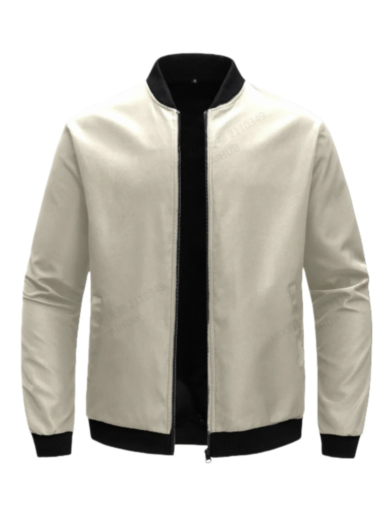 Jaqueta Bomber Slim Casual de Moda Sólida para Homens, Nova Chegada, Jaquetas de Baseball Masculinas