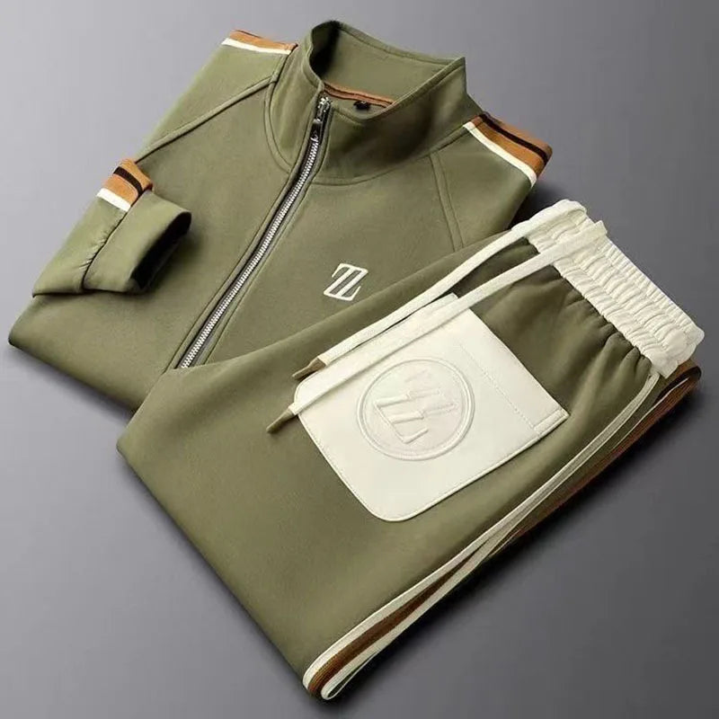 2025 men tracksuit Sportswear Suit Men's Jacket Trendy ins Embroidered Fashion Men's Jacket Trousers Two-Piece Set men clothing