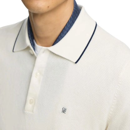 Pulôver Masculino de Manga Curta com Gola, Novo, Tricotado, Casual para Negócios