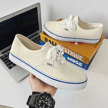 Primavera novos sapatos de lona clássicos masculinos respirável casual versátil estilo hong kong versão coreana pequenos sapatos de placa de público