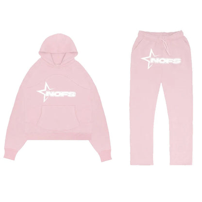 Moletom masculino Y2K Harajuku Hip Hop com estampa gráfica de letras, estilo folgado, modelo punk rock gótico 2024, com blusas, calças e streetwear.
