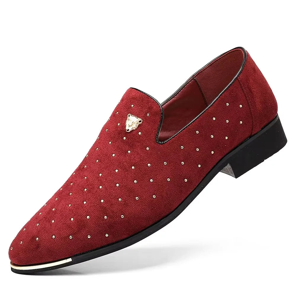Homens de luxo vestido sapatos camurça sapatos casuais elegantes e confortáveis mocassins designer sapatos de couro de negócios para homens zapatos hombre