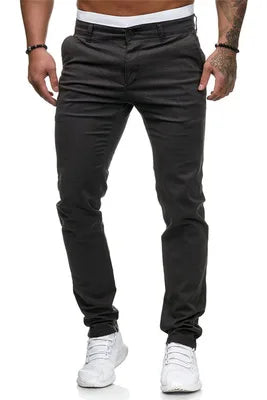 New Solid Color Business Trousers Men's Formal Business Work Pants Slim Straight Leg Pants Casual Trousers