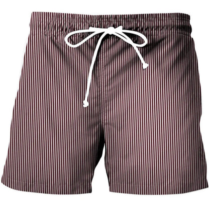 Calção de Banho Havaiano de Secagem Rápida Masculina, Shorts Esportivos para Férias, Estampado 3D Coqueiro, Solto, Moda Verão, 6XL
