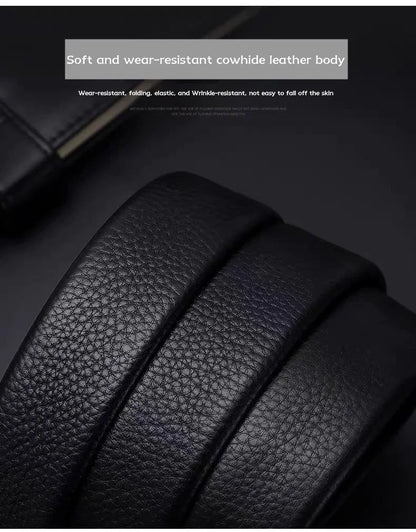 Cinto de couro pu com fivela automática de negócios da moda, alças de cintura de couro de camada superior masculina, calças cargo jeans cintura de alta qualidade