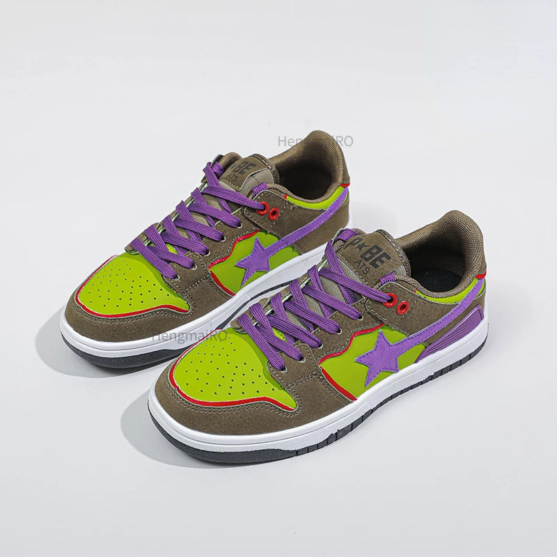 Women Shoes for Men Tennis Retro Star Y2K Punk Skateboard Shoes Fashion Male Sneakers Couple Outdoor Gym Casual Sports Shoes