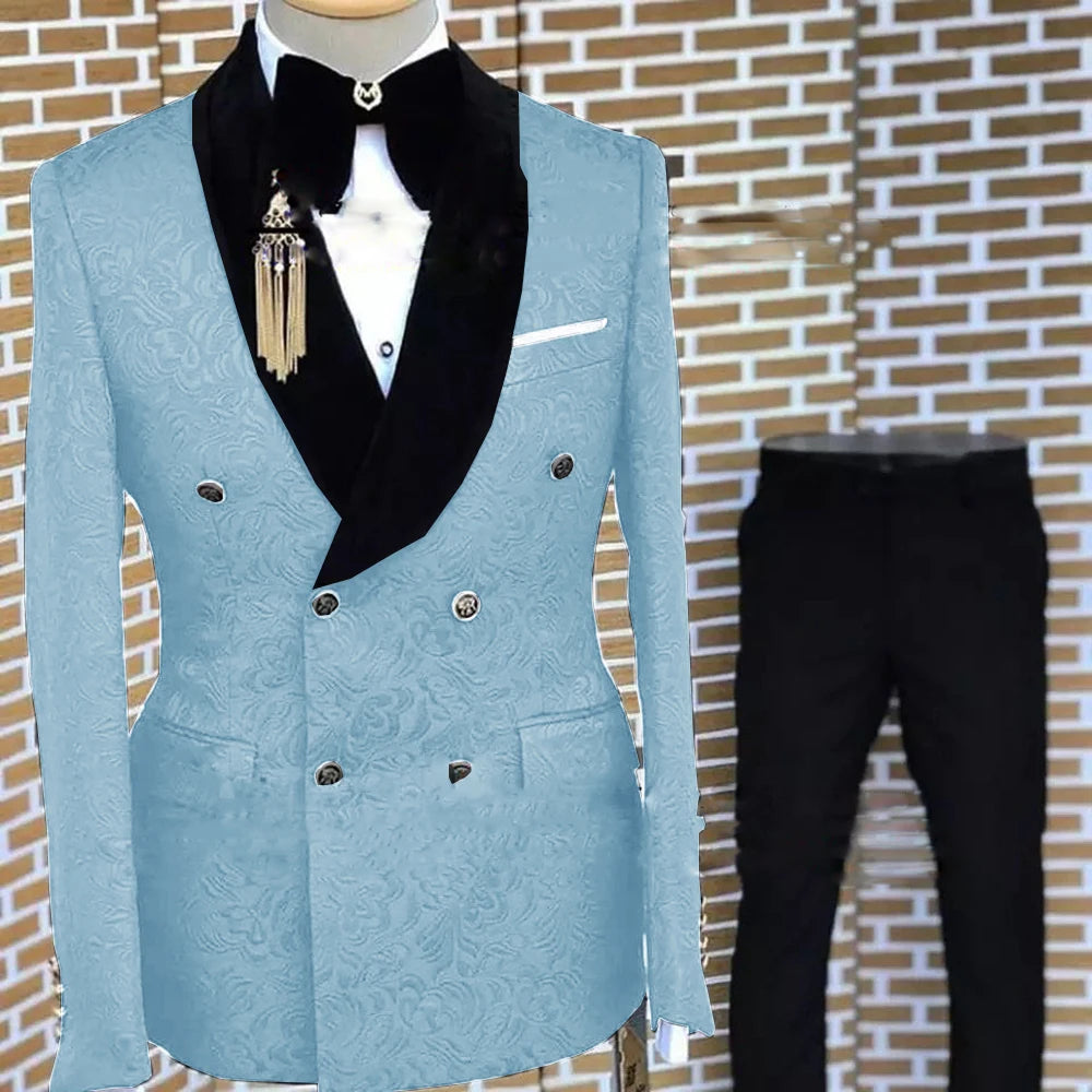 Terno floral formal masculino, smoking elegante, blazer bonito, jaqueta cinza, calça, festa de casamento, noivo, conjunto de 2 peças
