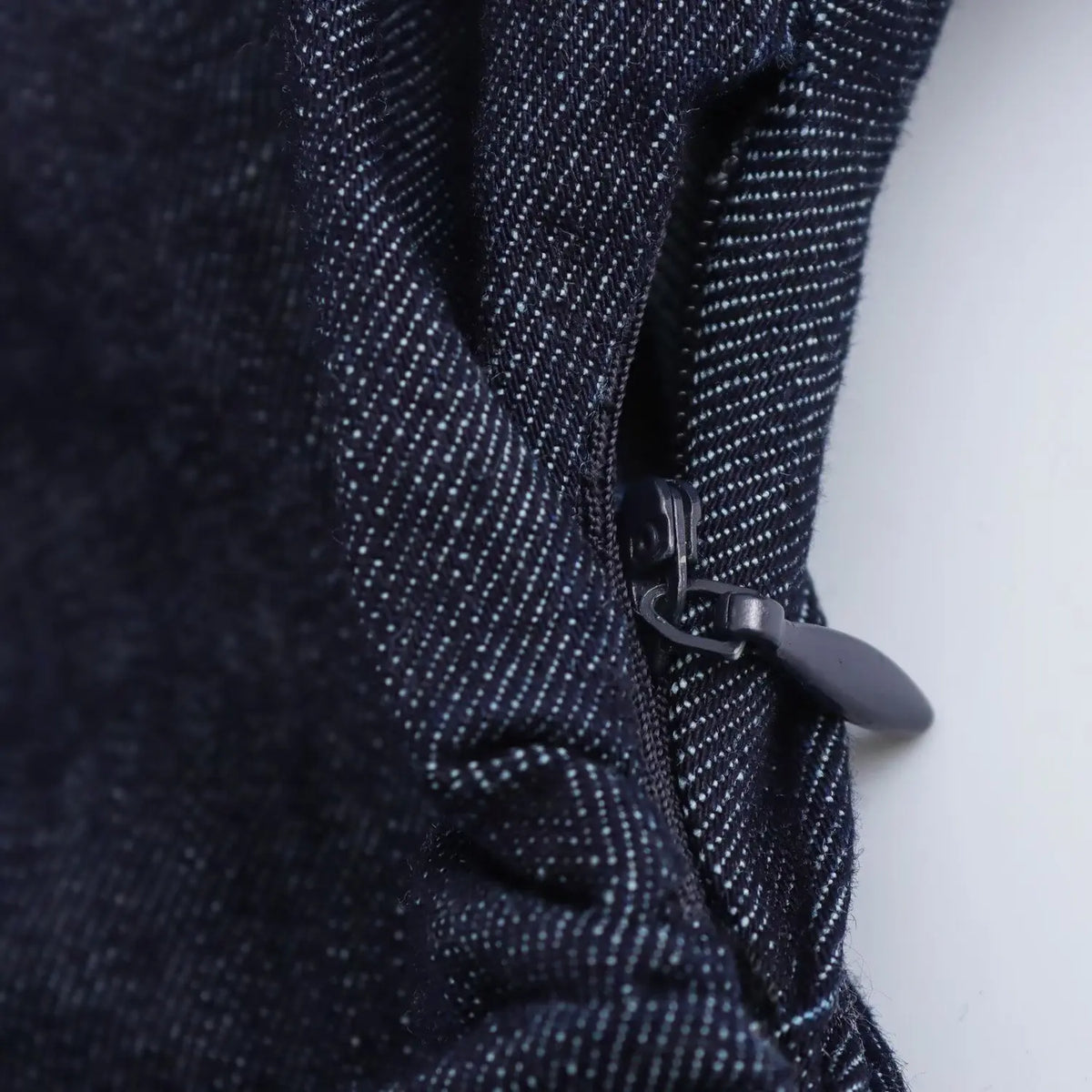 Etj primavera nova série 1975 denim midi vestido com lapela zíper lateral moda rugas cintura magro vestido elegante