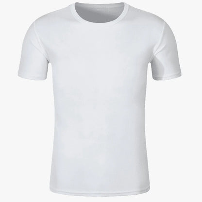 Marathon Men's Casual T-shirts Summer Quick Dry Breathable Round Neck Short Sleeve Elastic Outdoor Training Hiking Run T-shirts