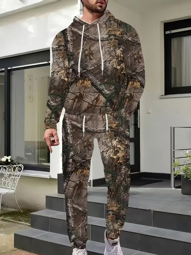 Camouflage Hunting Animal Hoodie Pants Suit 3D Print Men Women High Quality Jogging Tracksuit Outfits Men's Clothing 2Piece Sets