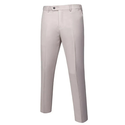 Calças de Terno Masculino M-6XL, Moda Boutique, Cor Sólida, Formal, para Negócios, Noivo, Casamento, Casual