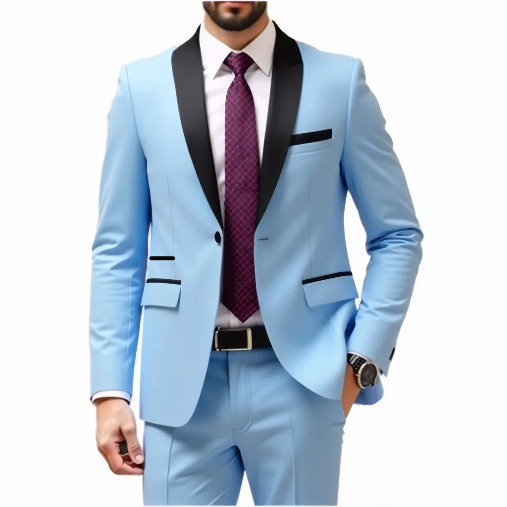 Terno de Casamento para Homens de Meia-Idade, Blazer Formal para Festa, Traje Sob Medida