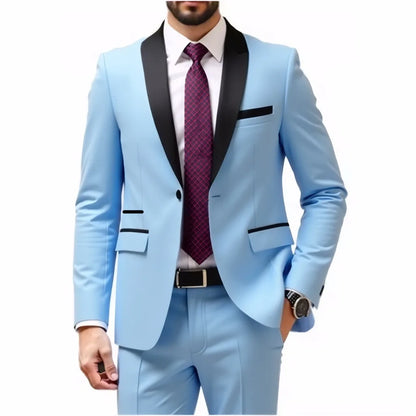 Terno de Casamento para Homens de Meia-Idade, Blazer Formal para Festa, Traje Sob Medida