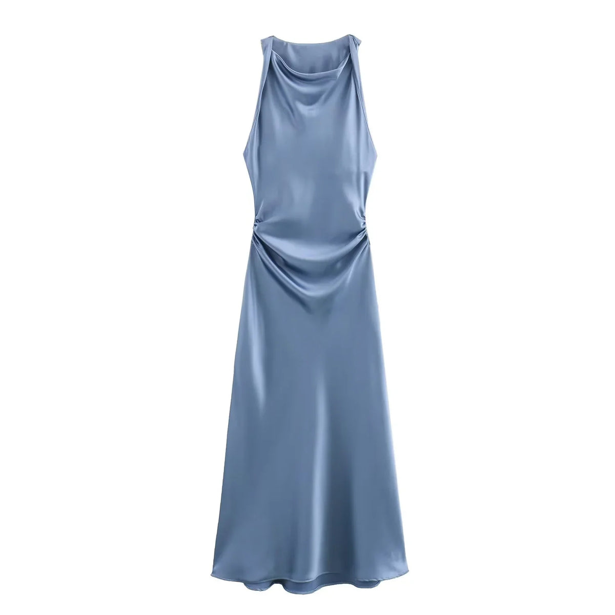Vestidos Longos de Cetim para Mulheres 2026, Vestido Midi Slip de Verão, Vestido Sexy para Festa Noturna, Vestidos Elegantes Sem Mangas