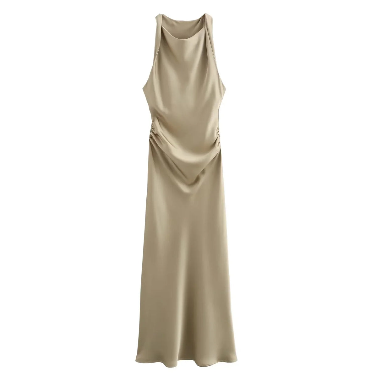 Vestidos Longos de Cetim para Mulheres 2026, Vestido Midi Slip de Verão, Vestido Sexy para Festa Noturna, Vestidos Elegantes Sem Mangas