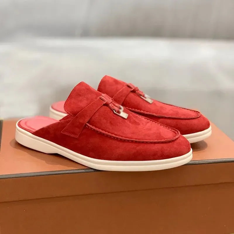 Mules Unissex de Dedo Fechado, Sapatos Casuais Leves e Confortáveis, Novidade, Tamanhos Grandes 40-43