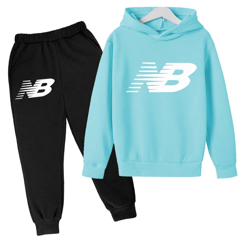 Última Coleção 2026 de Roupas Esportivas Infantis - Conjunto de Camiseta e Calça Comprida Confortável e Solto, Ideal para Meninos e Meninas de 3 a 13 Anos