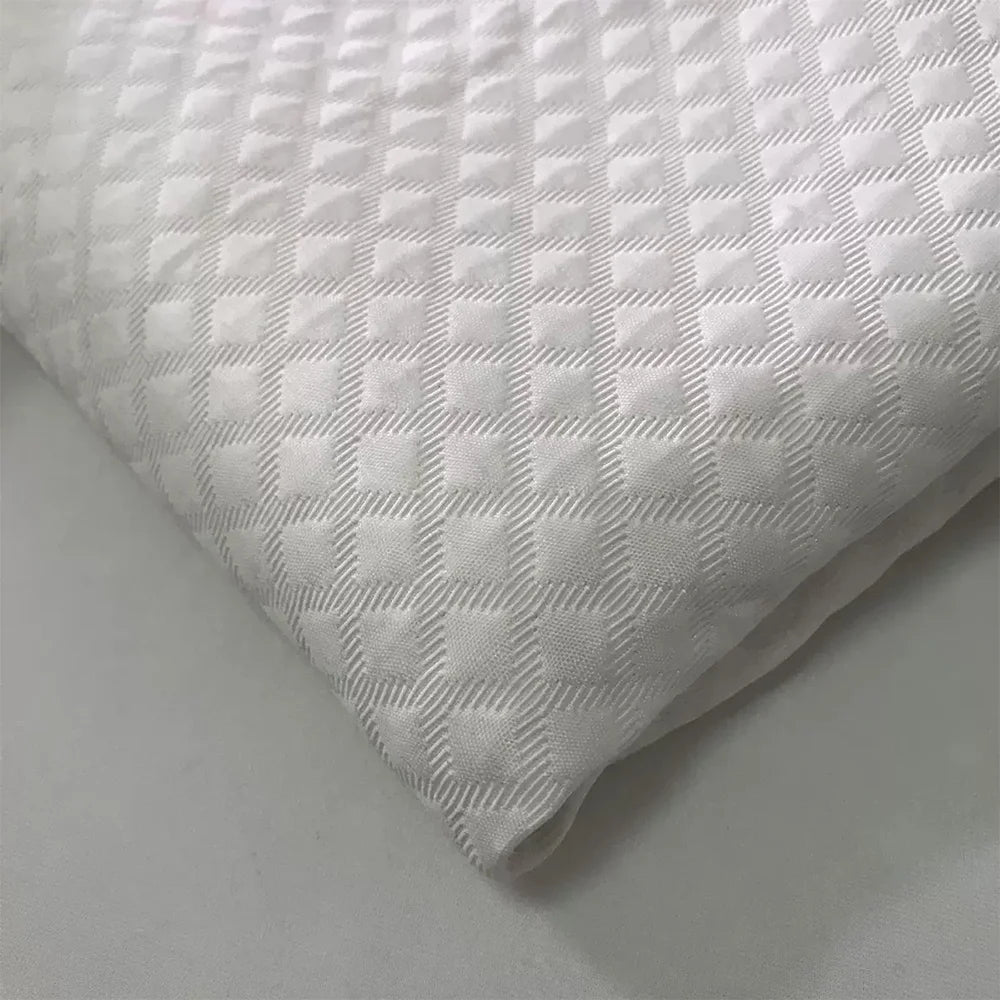 Terno de Casamento Masculino de Alta Costura Branco para Noivo, 3 Peças, com Blazer Jacquard de Lapela Xale, Colete e Calças Pretas, Conjunto Formal Slim Fit