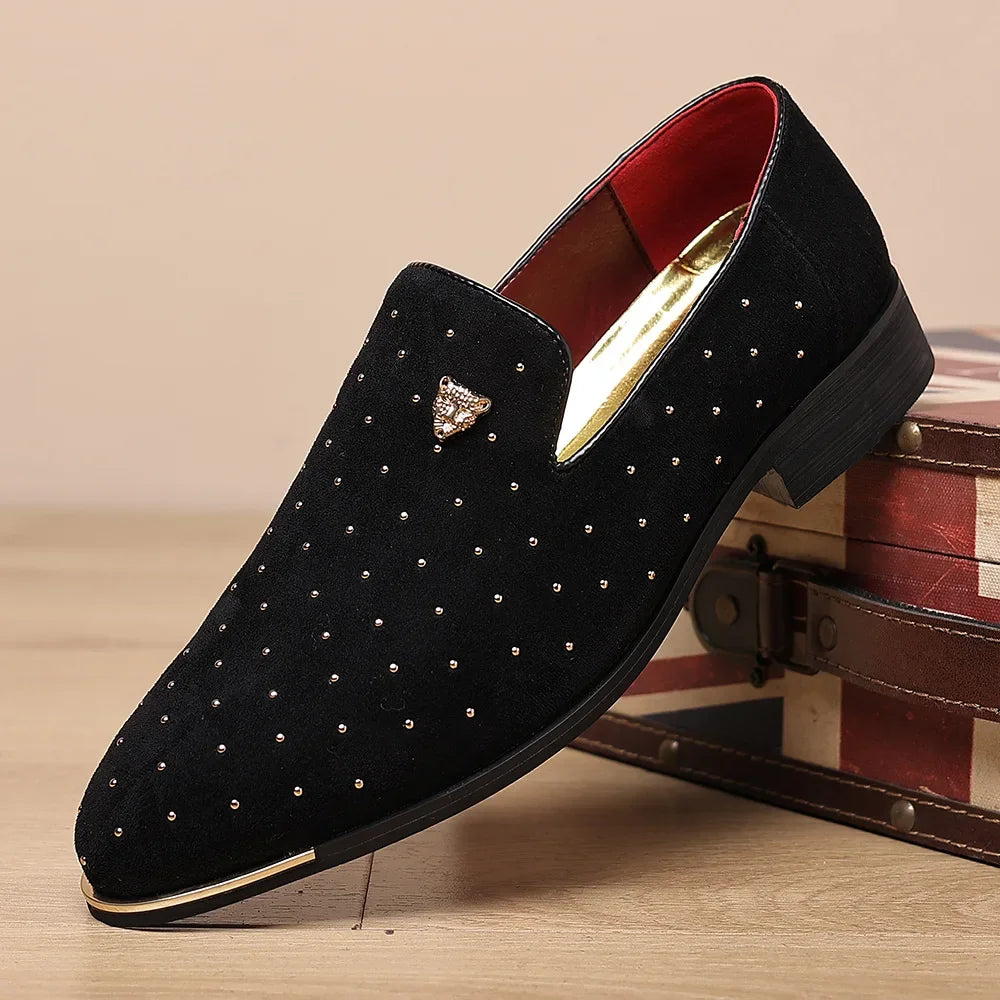 Homens mocassins sapatos de couro para homem deslizamento em mocassins sapatos elegantes moda masculina apartamentos clube sapatos de festa masculino zapatos hombre