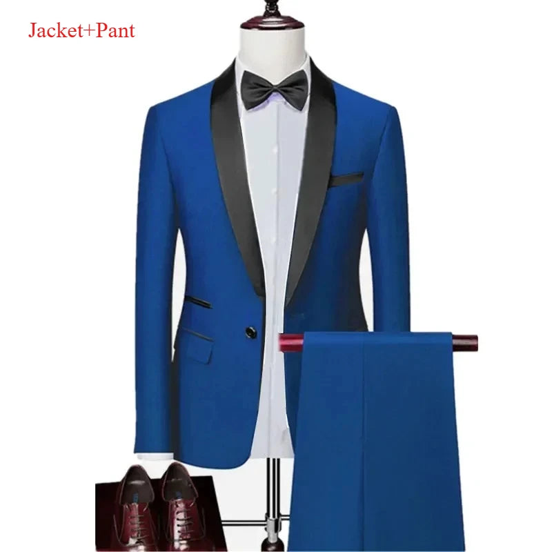 Lapela masculina preto terno conjunto casaco colete calças/negócios padrinhos noivo vestido de casamento fprmal blazer calças