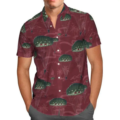 Oversized Streetwear 3D Anime Green Short Sleeve Hawaiian Shirt Men's Beach Summer 5XL Social Homme-863