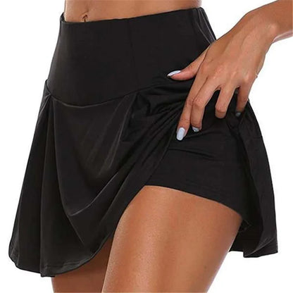 S-5XL 13 cores mulheres soltas falsas duas peças saias verão feminino cintura alta cor sólida segurança dança esporte saias curtas