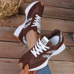 Tênis feminino casual da moda outono, com patchwork, confortável e respirável.