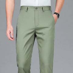 Calça casual fina de fibra de bambu masculina, estilo clássico, moda comercial, marca de luxo masculina, nova, verão 2022
