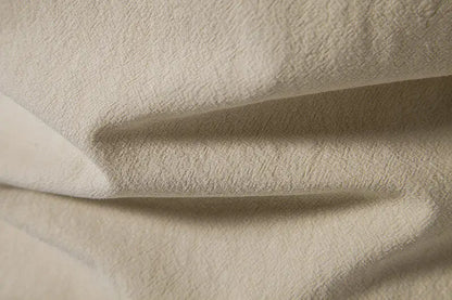 Camisa Henley Casual Masculina com Gola Alta e Mangas Longas com Cordão nos Punhos