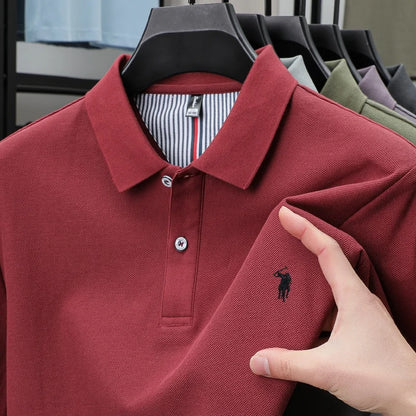 Camiseta Polo de Luxo para Outono e Inverno da Marca Paul, Bordada, Confortável e de Alta Qualidade para Homens, Vendas Quentes