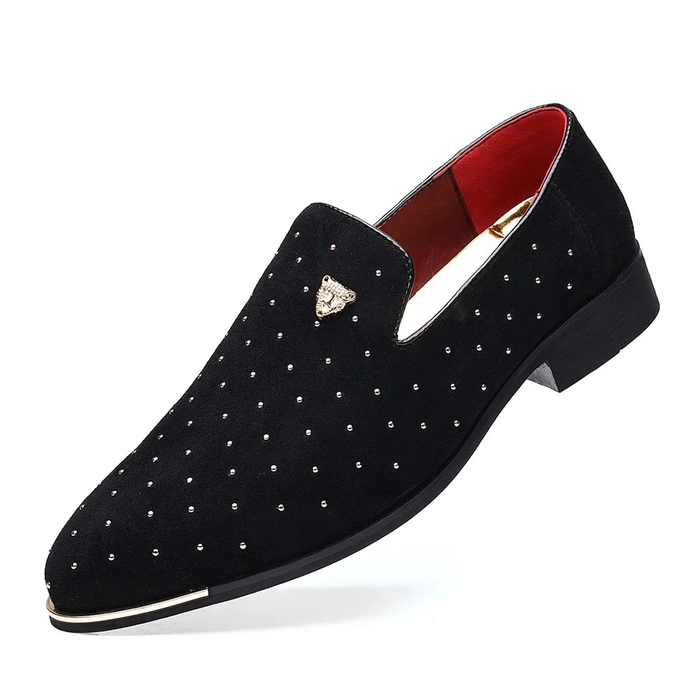 Homens mocassins sapatos de couro para homem deslizamento em mocassins sapatos elegantes moda masculina apartamentos clube sapatos de festa masculino zapatos hombre