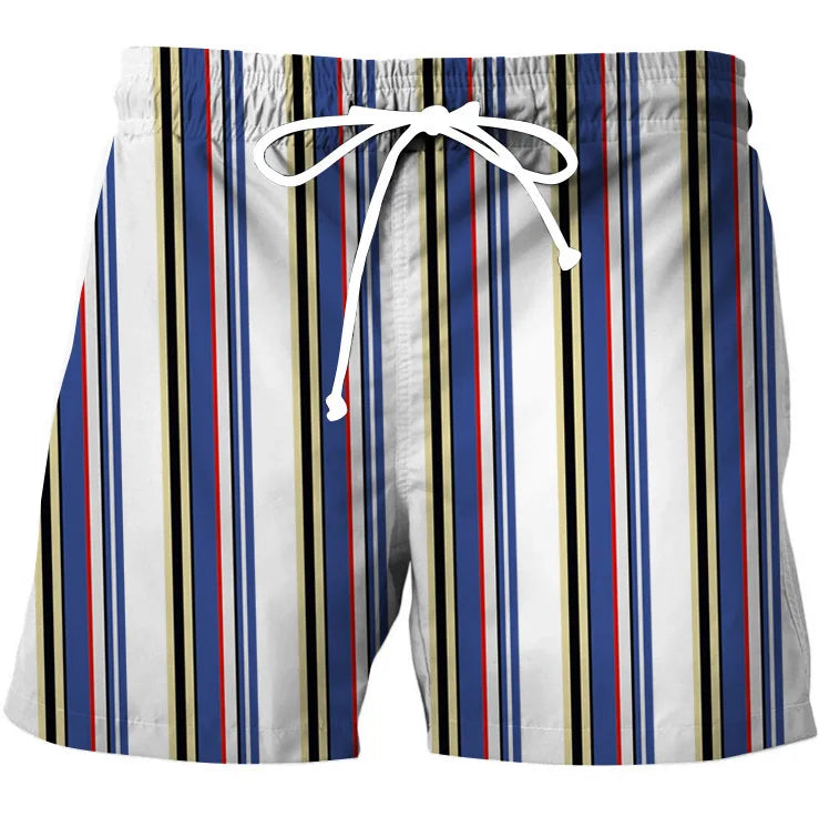 Calção de Banho Havaiano de Secagem Rápida Masculina, Shorts Esportivos para Férias, Estampado 3D Coqueiro, Solto, Moda Verão, 6XL